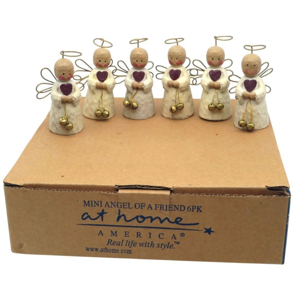 At Home America Mini You're an Angel of a Friend Figurines Lot of 6 New in Box